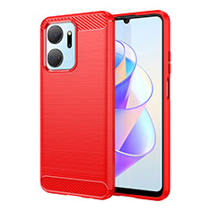 Custodia Silicone Cover Morbida Line per Huawei Honor X7a Rosso