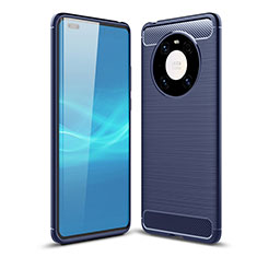 Custodia Silicone Cover Morbida Line per Huawei Mate 40 Pro Blu