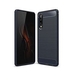 Custodia Silicone Cover Morbida Line per Huawei P30 Blu