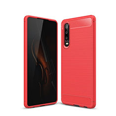 Custodia Silicone Cover Morbida Line per Huawei P30 Rosso