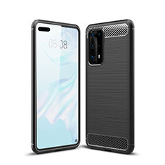 Custodia Silicone Cover Morbida Line per Huawei P40 Pro+ Plus Nero