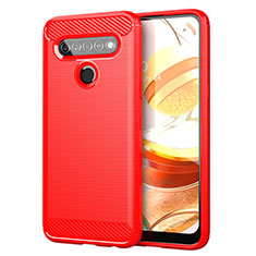 Custodia Silicone Cover Morbida Line per LG K61 Rosso