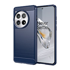 Custodia Silicone Cover Morbida Line per OnePlus 12R 5G Blu