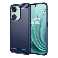 Custodia Silicone Cover Morbida Line per OnePlus Ace 2V 5G Blu