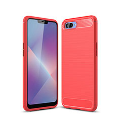 Custodia Silicone Cover Morbida Line per Oppo A12e Rosso