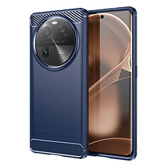 Custodia Silicone Cover Morbida Line per Oppo Find X6 Pro 5G Blu