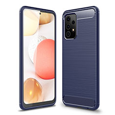 Custodia Silicone Cover Morbida Line per Samsung Galaxy A52 5G Blu