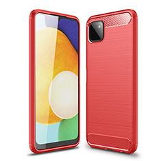 Custodia Silicone Cover Morbida Line per Samsung Galaxy F42 5G Rosso