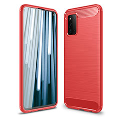 Custodia Silicone Cover Morbida Line per Samsung Galaxy F52 5G Rosso