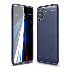 Custodia Silicone Cover Morbida Line per Samsung Galaxy F62 5G Blu