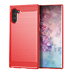 Custodia Silicone Cover Morbida Line per Samsung Galaxy Note 10 5G Rosso