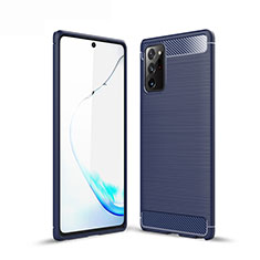 Custodia Silicone Cover Morbida Line per Samsung Galaxy Note 20 Ultra 5G Blu