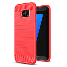 Custodia Silicone Cover Morbida Line per Samsung Galaxy S7 Edge G935F Rosso