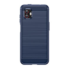 Custodia Silicone Cover Morbida Line per Samsung Galaxy XCover 6 Pro 5G Blu