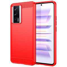 Custodia Silicone Cover Morbida Line per Xiaomi Poco F5 Pro 5G Rosso