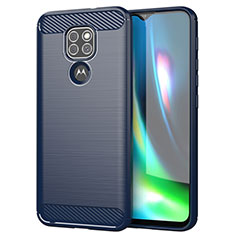 Custodia Silicone Cover Morbida Line S01 per Motorola Moto G9 Play Blu