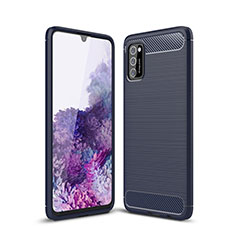 Custodia Silicone Cover Morbida Line S01 per Samsung Galaxy A41 Blu