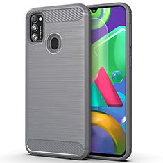 Custodia Silicone Cover Morbida Line S01 per Samsung Galaxy M30s Grigio