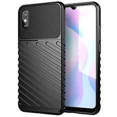 Custodia Silicone Cover Morbida Line S01 per Xiaomi Redmi 9A Nero