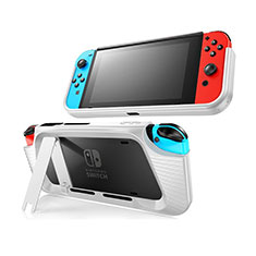 Custodia Silicone Cover Morbida Line S02 per Nintendo Switch Grigio