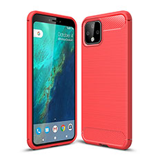 Custodia Silicone Cover Morbida Line WL1 per Google Pixel 4 Rosso