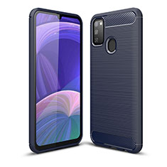 Custodia Silicone Cover Morbida Line WL1 per Samsung Galaxy M30s Blu