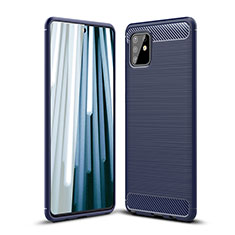 Custodia Silicone Cover Morbida Line WL1 per Samsung Galaxy M60s Blu
