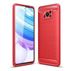 Custodia Silicone Cover Morbida Line WL1 per Xiaomi Poco X3 NFC Rosso