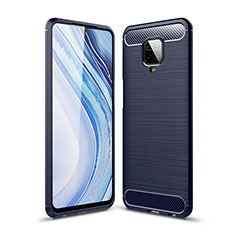 Custodia Silicone Cover Morbida Line WL1 per Xiaomi Redmi Note 9 Pro Blu