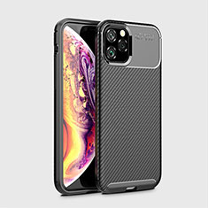 Custodia Silicone Cover Morbida Spigato per Apple iPhone 11 Pro Max Nero