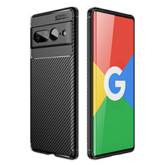Custodia Silicone Cover Morbida Spigato per Google Pixel 7 Pro 5G Nero