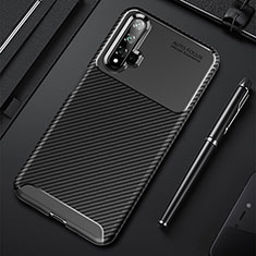 Custodia Silicone Cover Morbida Spigato per Huawei Honor 20S Nero