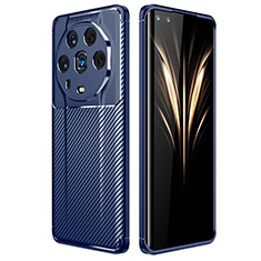 Custodia Silicone Cover Morbida Spigato per Huawei Honor Magic4 Ultimate 5G Blu