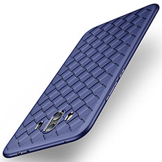 Custodia Silicone Cover Morbida Spigato per Huawei Mate 10 Blu