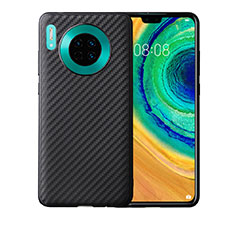 Custodia Silicone Cover Morbida Spigato per Huawei Mate 30 Nero