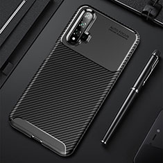 Custodia Silicone Cover Morbida Spigato per Huawei Nova 5T Nero