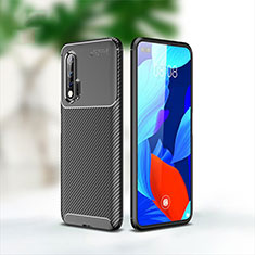 Custodia Silicone Cover Morbida Spigato per Huawei Nova 6 5G Nero