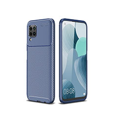 Custodia Silicone Cover Morbida Spigato per Huawei Nova 6 SE Blu