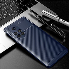 Custodia Silicone Cover Morbida Spigato per Huawei Nova 8 Pro 5G Blu