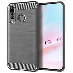 Custodia Silicone Cover Morbida Spigato per Huawei P30 Lite Grigio