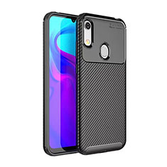 Custodia Silicone Cover Morbida Spigato per Huawei Y6 Pro (2019) Nero