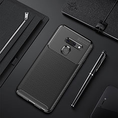 Custodia Silicone Cover Morbida Spigato per LG G8 ThinQ Nero