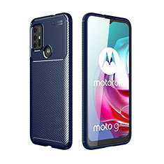 Custodia Silicone Cover Morbida Spigato per Motorola Moto G30 Blu