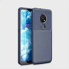 Custodia Silicone Cover Morbida Spigato per Nokia 6.2 Blu