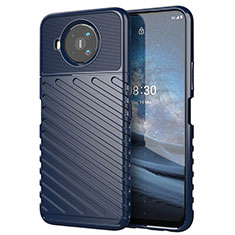 Custodia Silicone Cover Morbida Spigato per Nokia 8.3 5G Blu