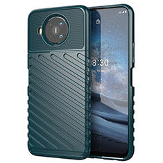 Custodia Silicone Cover Morbida Spigato per Nokia 8.3 5G Verde Notte