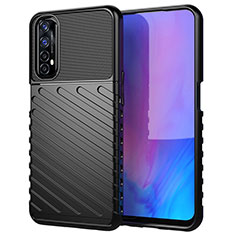 Custodia Silicone Cover Morbida Spigato per Realme Narzo 20 Pro Nero