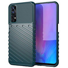 Custodia Silicone Cover Morbida Spigato per Realme Narzo 20 Pro Verde Notte