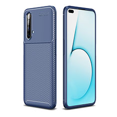 Custodia Silicone Cover Morbida Spigato per Realme X3 Blu