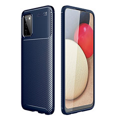 Custodia Silicone Cover Morbida Spigato per Samsung Galaxy A03s Blu